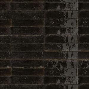 سيراميك إيطالي لامع من ماراتزي | 24 × 6 سم | اسود رخامي — صورة 2